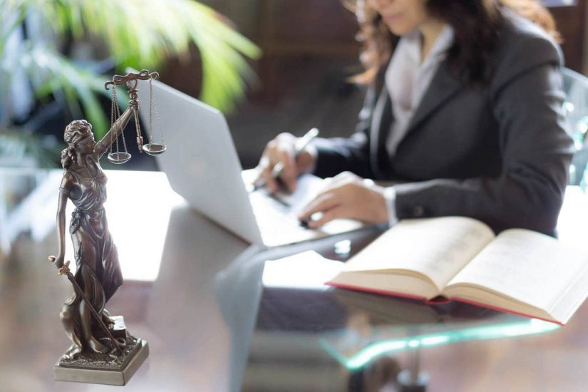 Attorney Working Lady Justice Statue