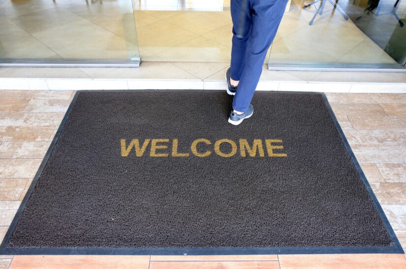 Image Of A Person Entering Building