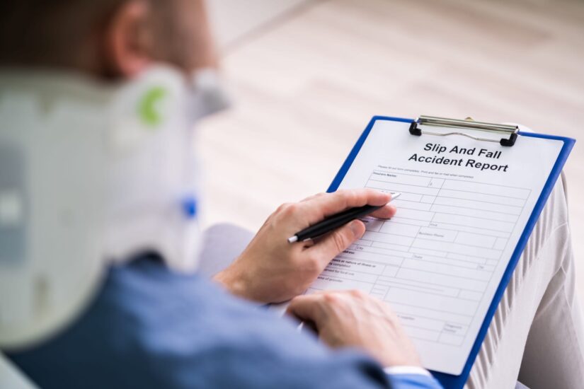 Image Of A Person Reporting Slip & Fall Accident